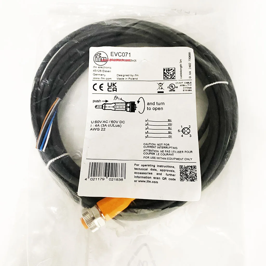 

Brand New Original Cable with Socket Connection EVC071 Connecting Cables ADOGH050MSS0005H05