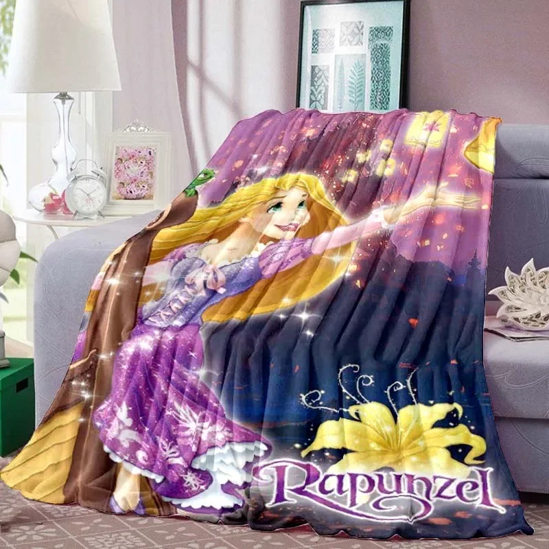 3D Movie Rapunzel's Tangled Adventure Cartoon Pattern Blanket Living Room Bedroom Sofa Sofa Soft and Comfortable Blanket