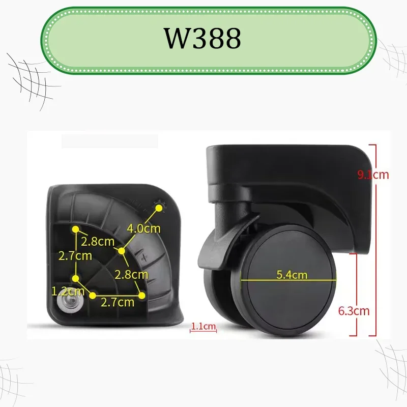 W388 무소음 캐리어 울트라 스무스 360 °   프리미엄 여행 가방을 위한 조용한 이동 경험을 제공하는 회전식 교체 바퀴