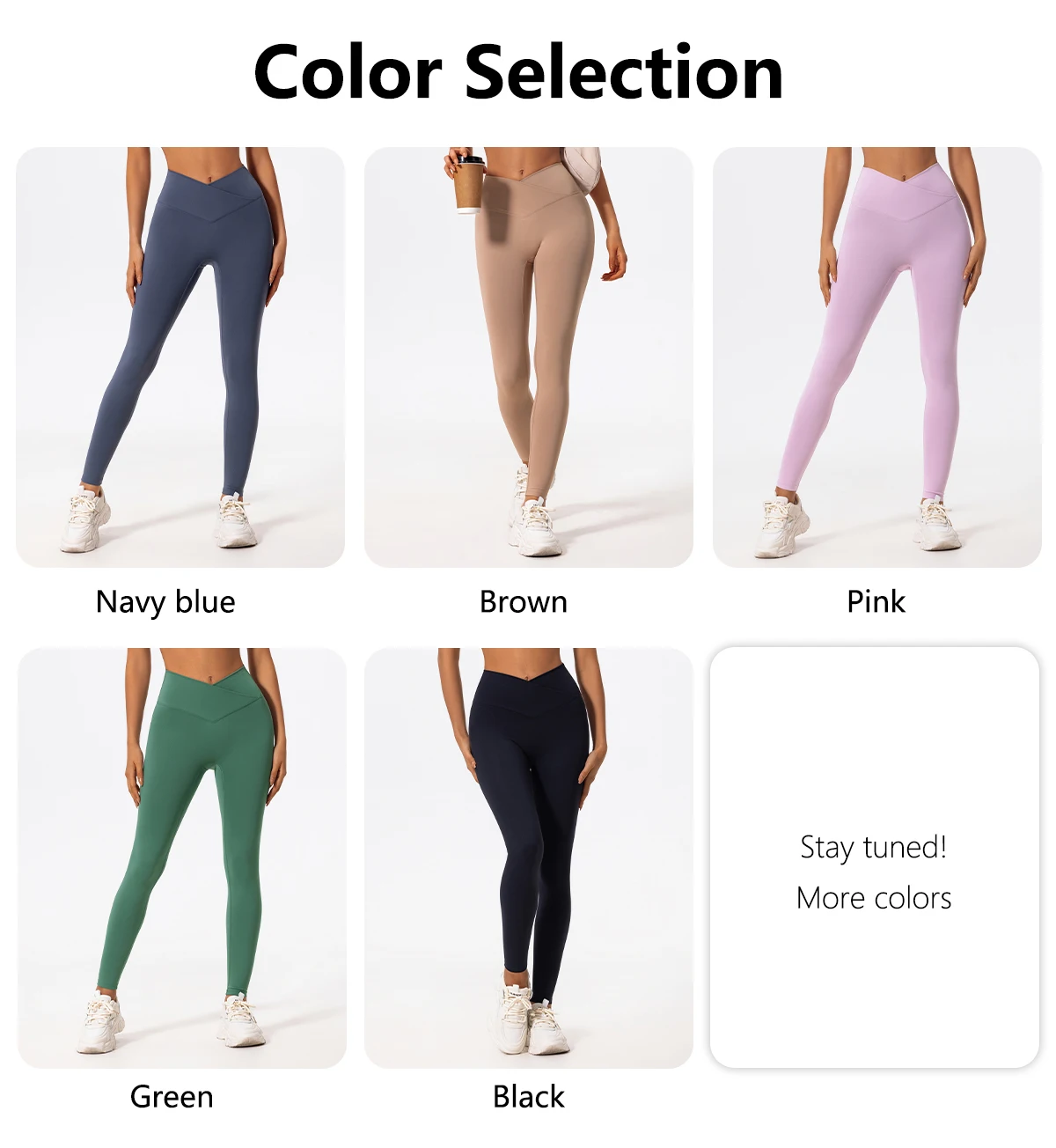 Hearuisavy Cross Taille Workout Leggings Frau Weiche Yoga Hosen Lauf Gym Enge Hosen Push-Up Hohe Taille Sport Leggings Frauen – Detail 3