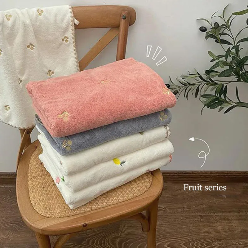 Peach Thickened Coral Velvet Large Towel Bath Towel Set Household Soft Absorbent Can Be Worn Wrapped Towel Beach Towel