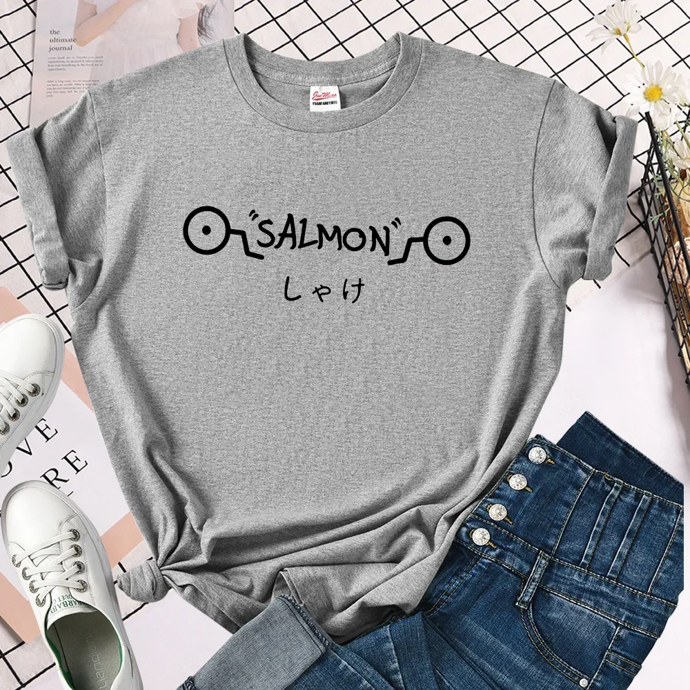 أنيمي Jjk قميص المرأة تي شيرت Jujutsu Kaisen Inumaki Toge قميص السلمون الأعلى Camiseta Camiseta