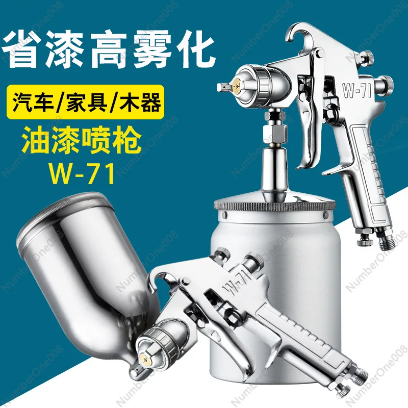 Paint Spraying Gun Furniture Paint Car Topcoat Primer Paint Spraying Gun Atomization Delicate Air Spray Gun W71