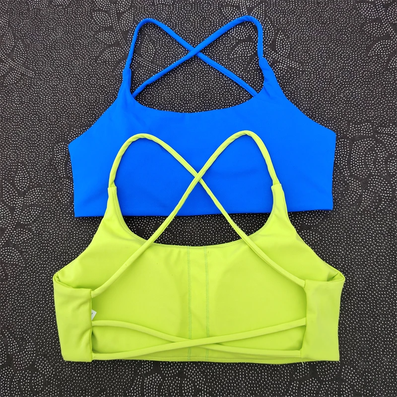 Solid Color Yoga Top Sexy Strap Beautiful Back Gym Women's Sports Bra Underwear Running Exercise Fashion Hot Girl Fitness Vest