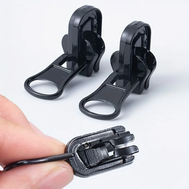 5 PCS Double-sided Zipper Sliders, Reversible for Inside & Outside Use on Garments, Rotatable Two-way Sliders for Down Jackets