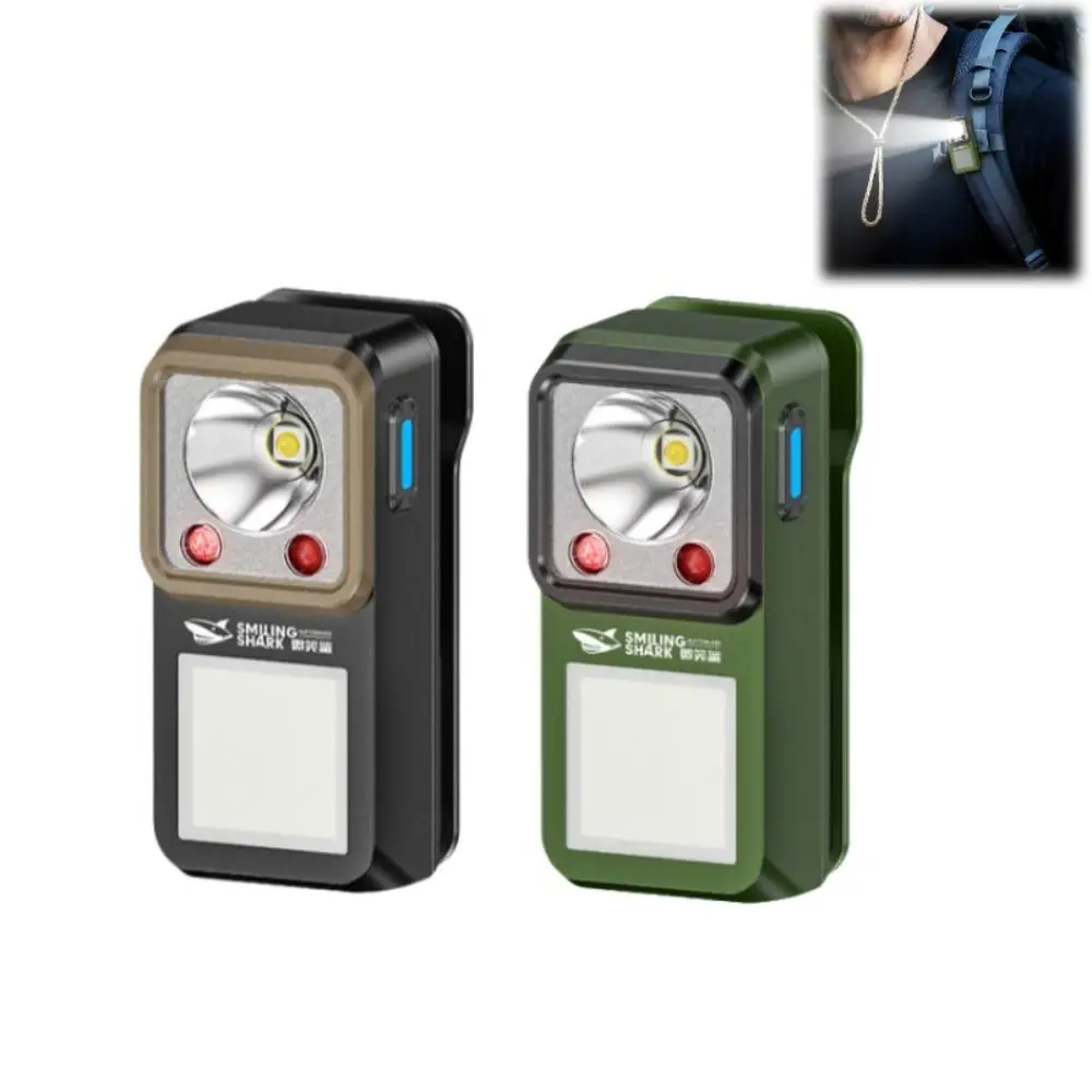 Mini LED Magnetic Clamp Flashlight Clip-on Rechargeable Work Emergenc Lamp Water Ultra-long-lasting Camping Hiking Light Camping