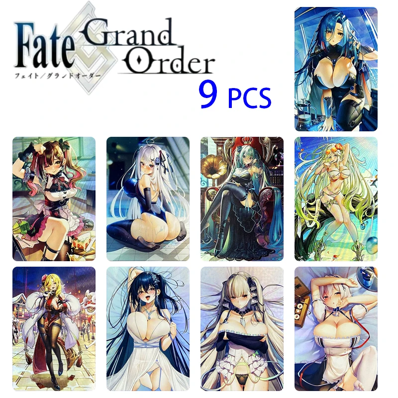 

9Pcs/set Fate/grand Order Kantai Collection Anime Characters Homemade Collection Card Kids Toys Board Game Card Christmas Gift