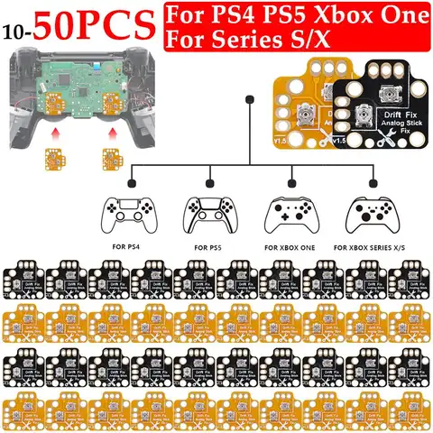 10-50PCS Controller Analog Stick Drift Fix Mod Reset Drift Thumbstick Resistance Calibration for PS4 PS5 Xbox One For Series S/X