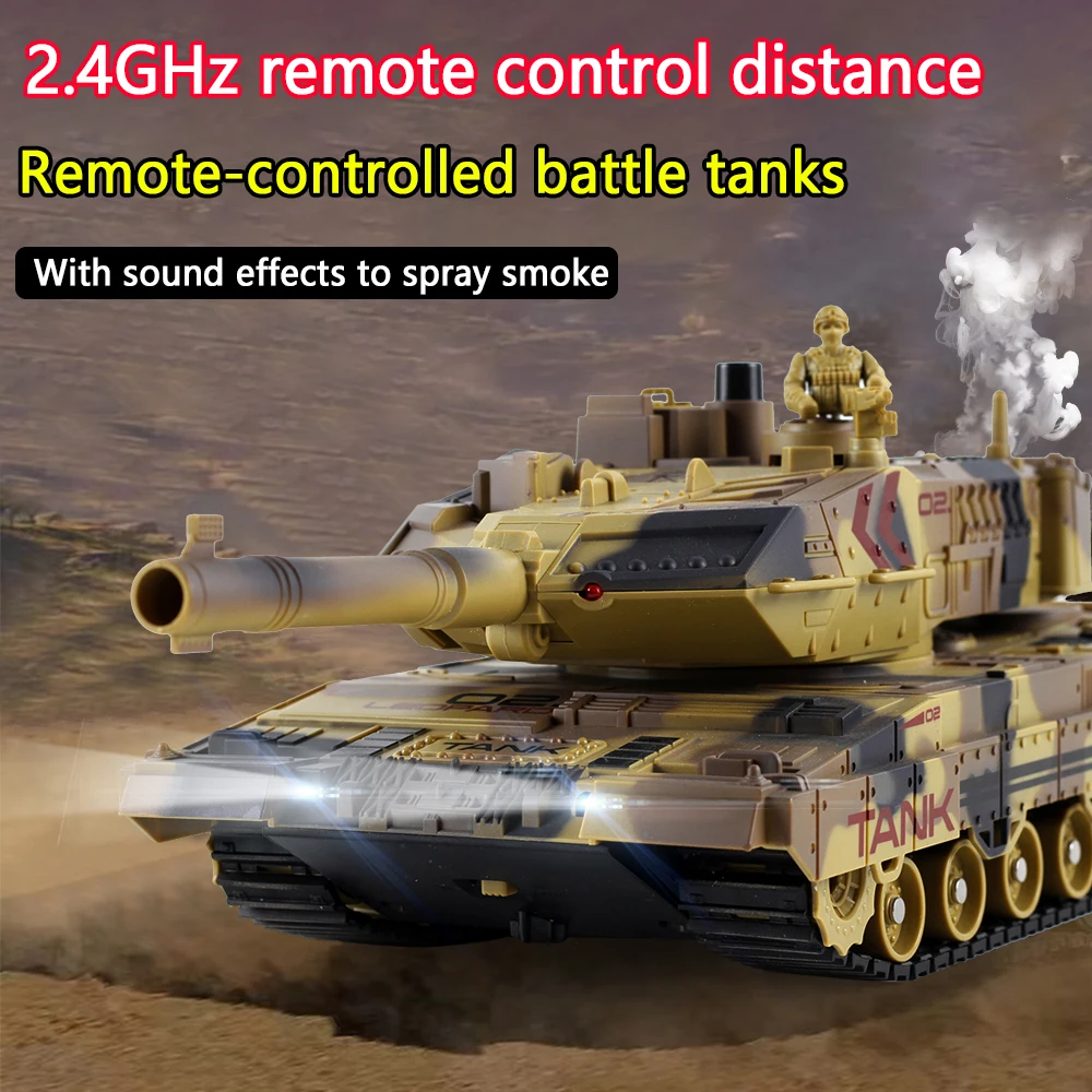 Crianças tanque rc carro simulação efeito de som 13 canais função elétrica lançável controle remoto brinquedo menino presente legal