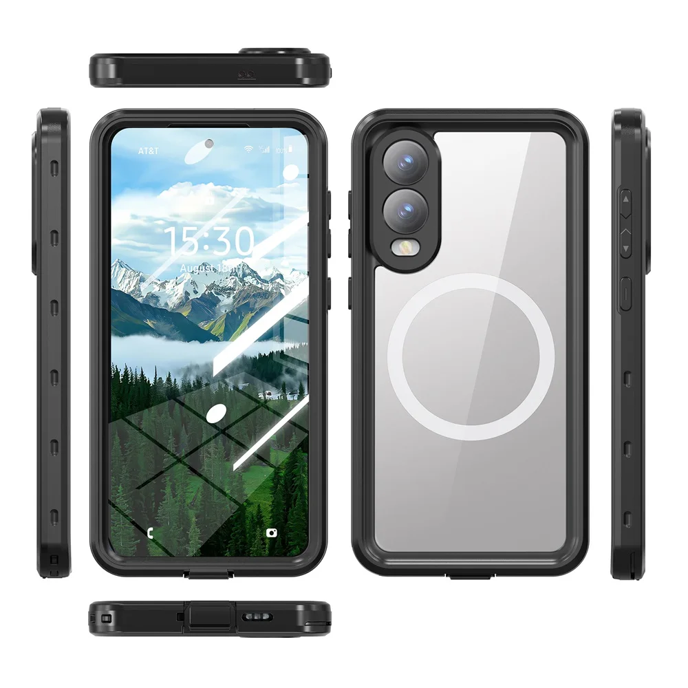 IP68 Waterproof Dustproof Case For Samsung Galaxy S25 Edge 5G Cover Underwater Clear Diving Magsafe Protection  Magnetic fundas