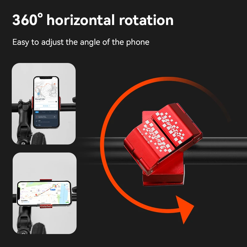 360° Rotation Bicycle Mobile Phone Rack Holder Ring Shaped Invisible Mountain MTB Bike Cycling Phone Mount Navigation Bracket