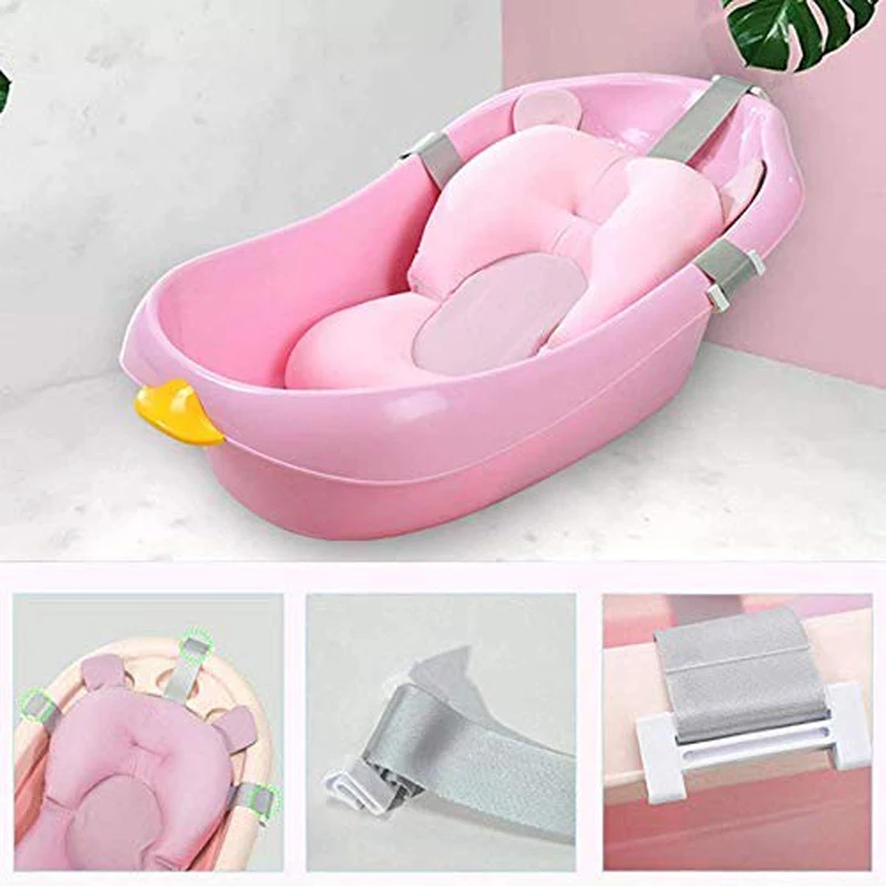 Non-slip Baby Bath Mat Tub Shower Portable Mattress Air Comfort Pad Cute Wind Newborn Bathroom Safety Products New