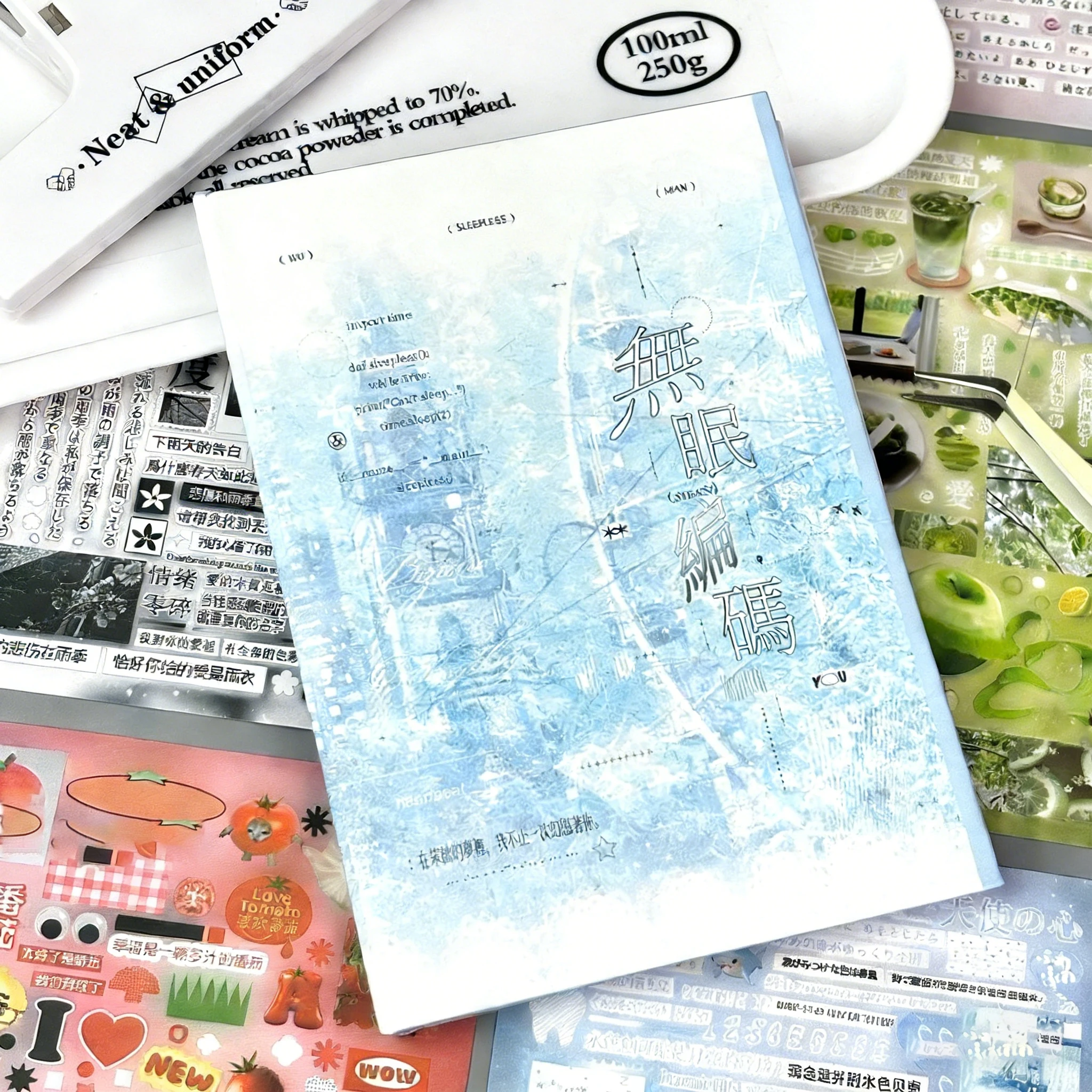 Korean Sticker Book Collection Emotional Handbook Sticker Book Ins Style Small Fresh Cut Film Sticker Book Handbook Decoration