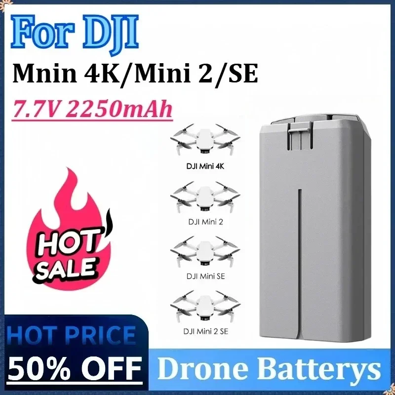 

7.7V 2250mAh Rechargeable Drone Battery for DJI Mnin 4K/Mini 2/SE Intelligent Provides Longer Flight Time Replacement Batteries