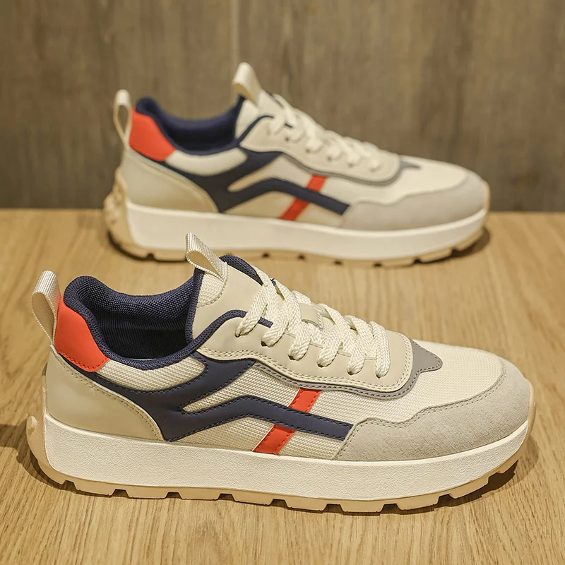 

Men's Casual Sports Shoes with Thick Sole – Multi-Functional Running Style, Lightweight Breathable Lining. Perfect for Outdoor A