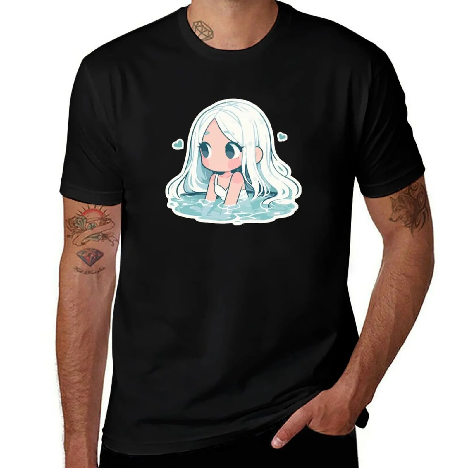 Little Swimmer At The Pool T-Shirt Essential Solid Color T-Shirt