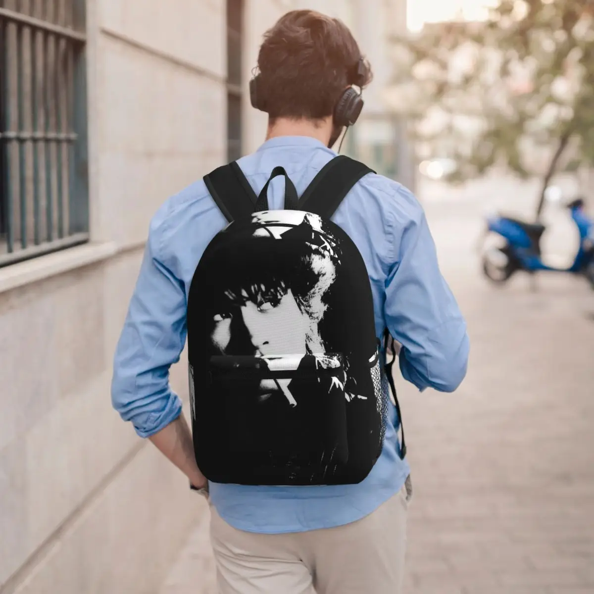 Viktor Tsoi Russia Music Rock Band Kino Student Backpack School Bag Hiking Travel Daypack for Boys Girls Bookbag Shoulder Bags