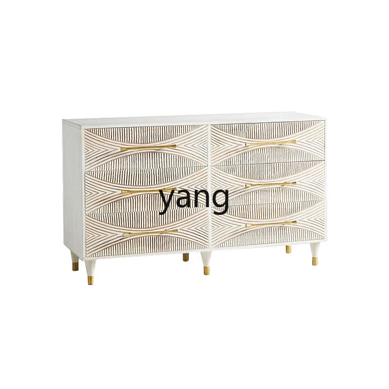 

YHM light luxury carved decorative cabinet bedside bedroom