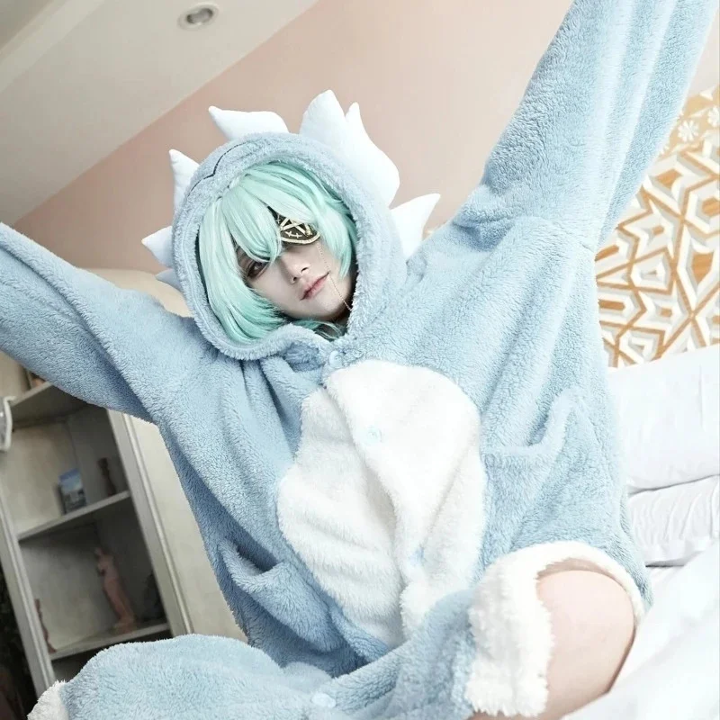 Thick Coral Fleece Cosplay Onesie Plush, Pajamas Winter Warm Flannel Sleepwear Cartoon, Animal Homewear Loungewear Gift Men Wome