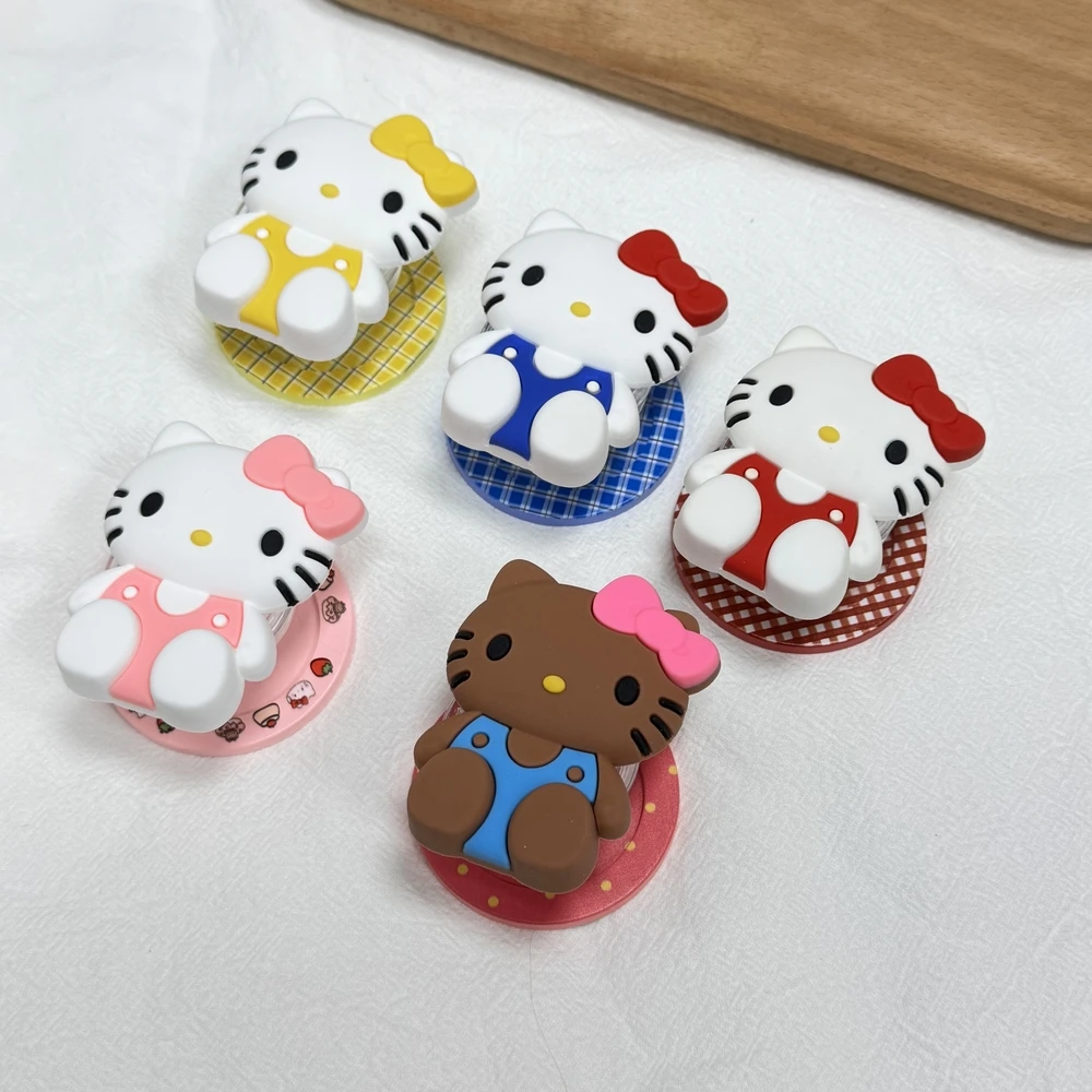 لطيف الكرتون سانريو مرحبا كيتي حامل مغناطيسي قبضة توك Griptok حامل هاتف حامل دعم آيفون سامسونج Magsafe الذكية توك #3