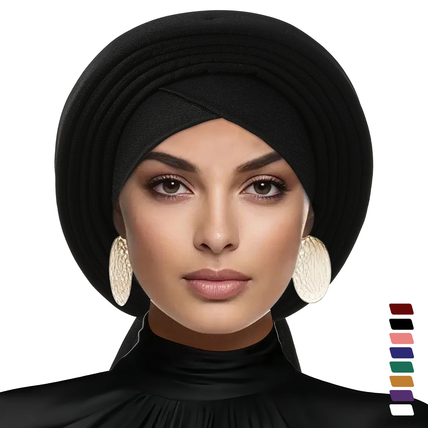 

Африканский головной убор Auto Gele, Нигерия, свадебная вечеринка, гелевая тюрбан, кепка для женщин, мусульманский хиджаб, капот, головной платок, тюрбан, шляпа