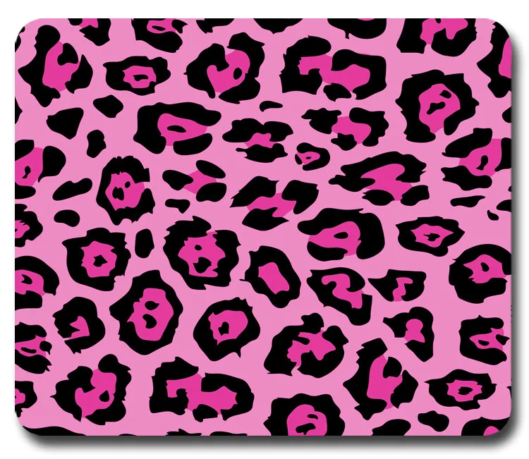 

Pink leopard print patterned small mousepad is made of rubber anti-slip and washable suitable for gamer is of high quality