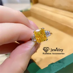 CC Rectangle Zirconia Rings For Women Luxury Jewelry Party Accessories Adjustable Size Drop Shipping CC3251