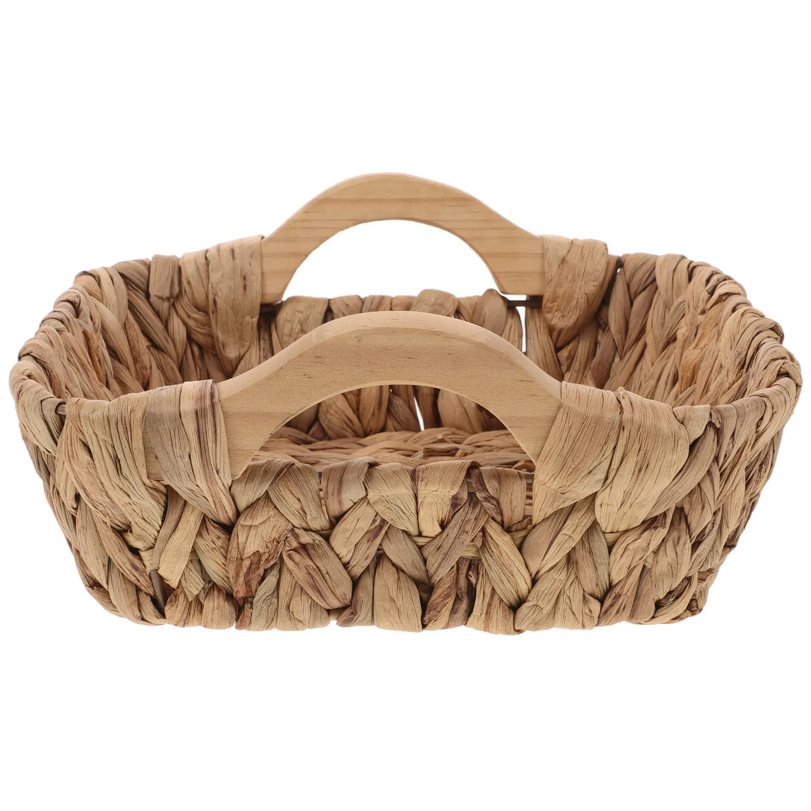 

Natural Large Rattan Storage Basket Hand Woven Wicker Basket Built in Handle Home Living Room Bathroom Organizer Decorative