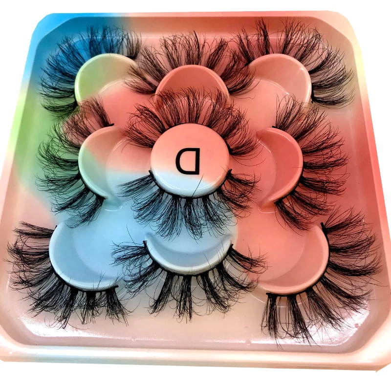 New 5-Pair 3D Mink Eyelash Dramatic Volume False Eyelash Extension False Eyelash Wholesale Makeup Tool