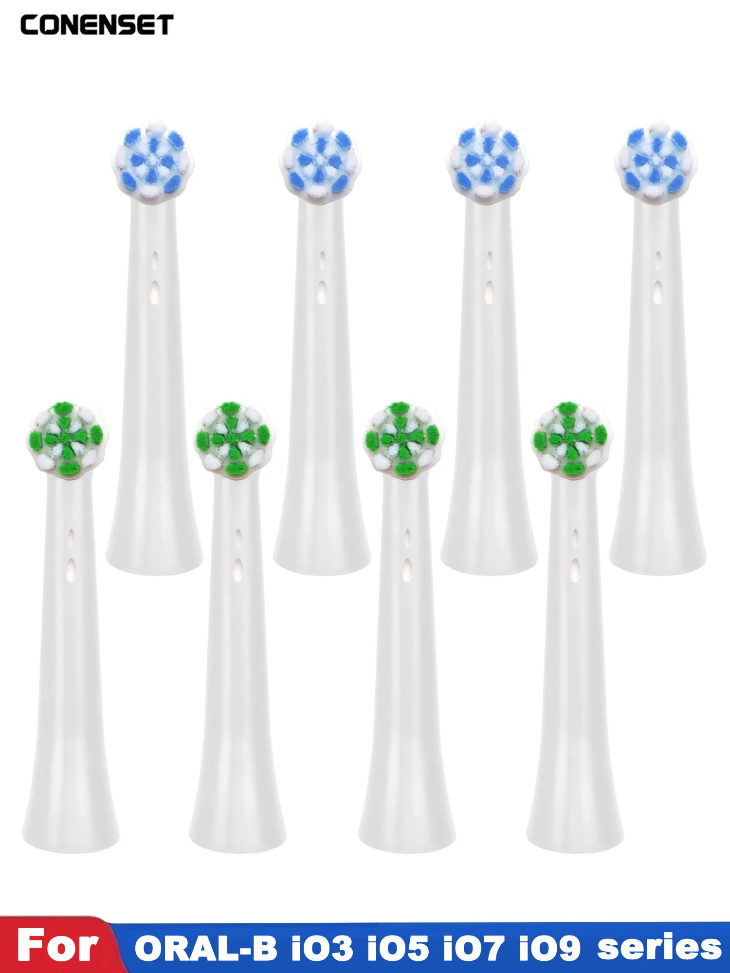 4 قطعة رؤوس فرشاة الأسنان البديلة المتوافقة مع براون أورال B iO 3 4 5 6 7 8 9 10 سلسلة فرشاة الأسنان الكهربائية