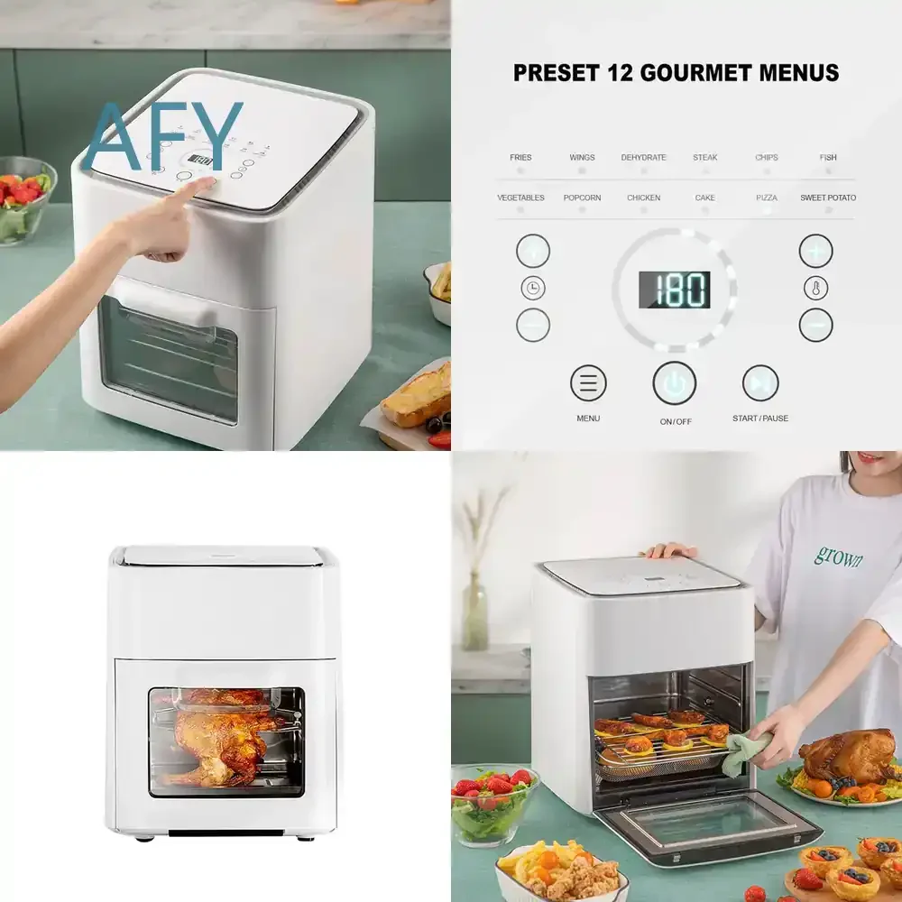 Intelligent Electric Air Fryer Without Oil for Household Use 12L Multifunctional Chicken Visual Oven Air Freidora for Air