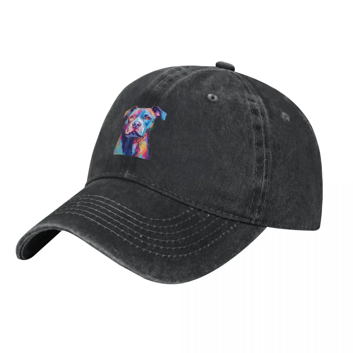 Pitbull Terrier Paint Splatter Dog Baseball Cap custom Hat Golf Cap |-F-| Hats Man Women's