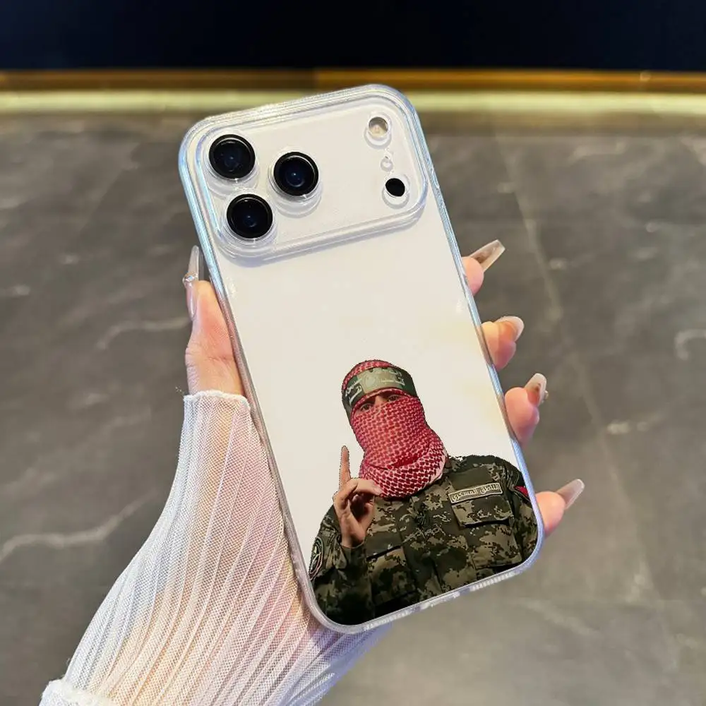A-Abu O-Obaida Phone Case For iPhone 17,16,15,14,13,12,11 Pro,Max,Plus,X,XS,XR,SE4,E Mini Transparent Soft Cover