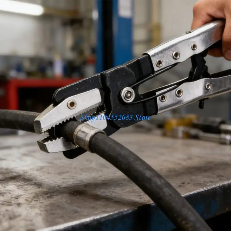 Y6GD Automotive Soft Hose Clamp Tool For Mechanics With Ergonomic Handle Grip Flat Nose Oil Tube Seal Pliers Automotive Tool