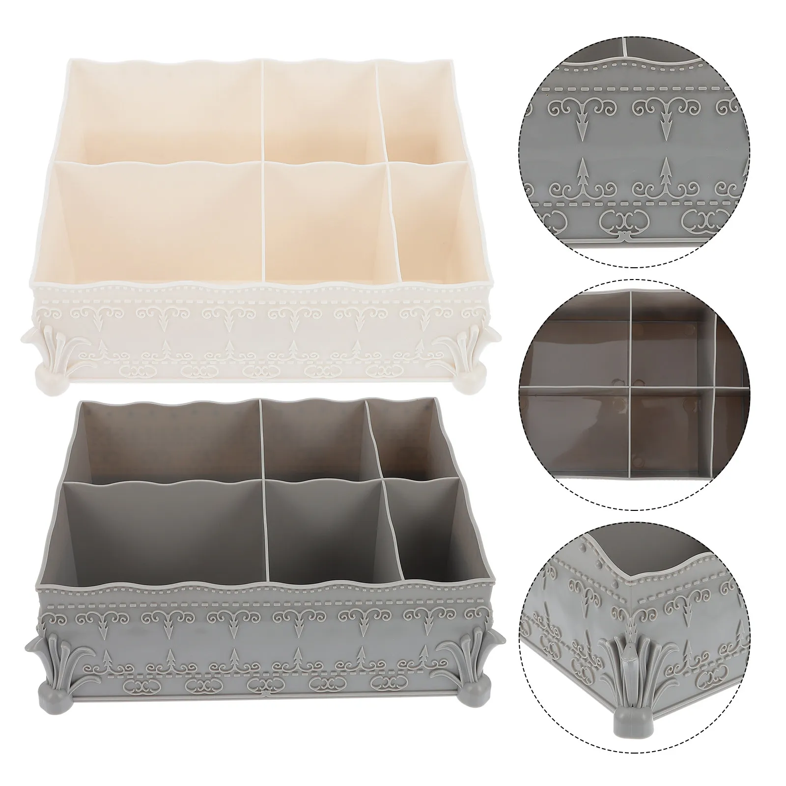 

2 шт. высококачественные портативные и устойчивые органайзеры для хранения инструментов для маникюра, винтажный дизайн, для лаков и ручек для ногтей