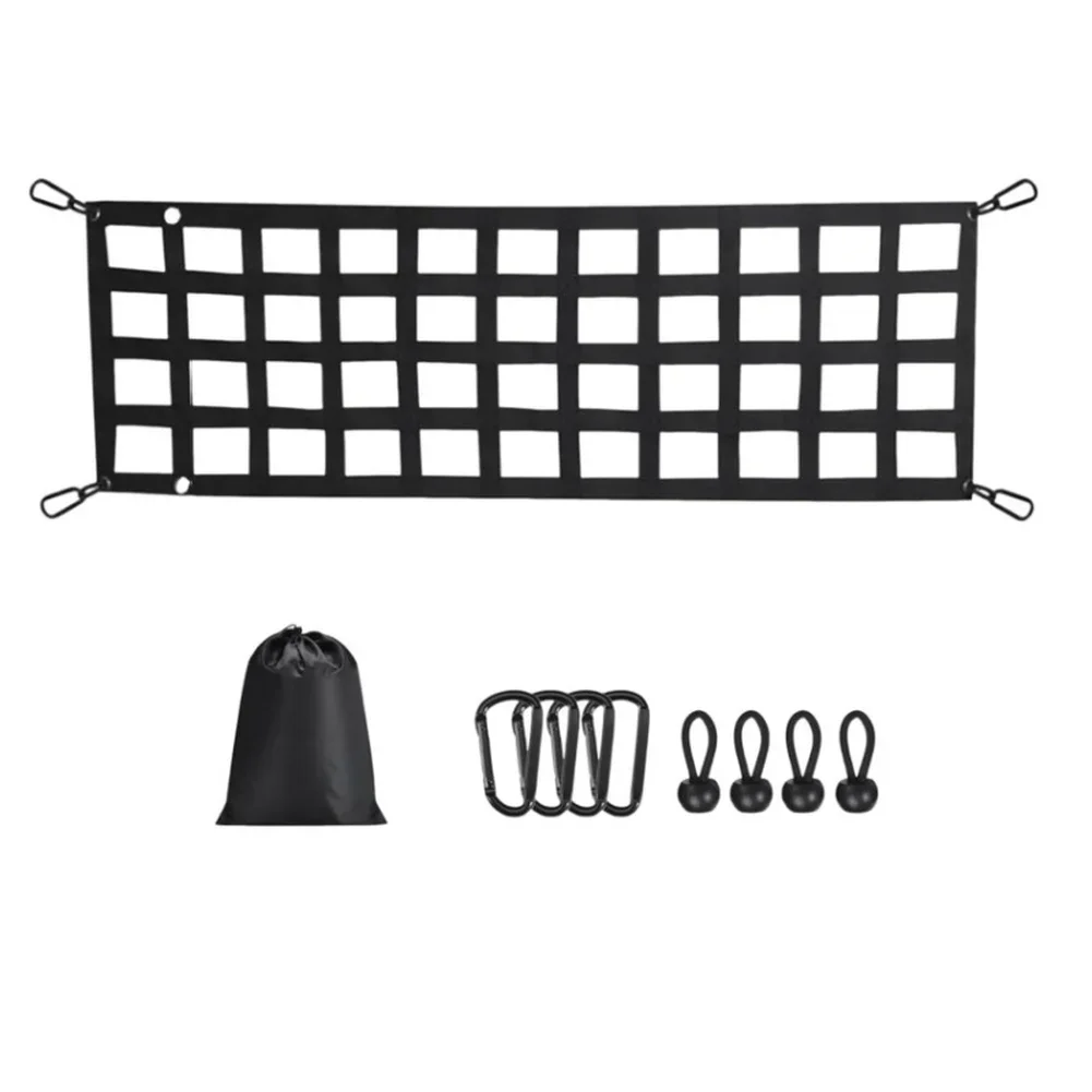 For Hauling Road Trip Cargo Tailgate Net Easy Installation Tailgate Net Car Accessory Cargo Restraint Improves Fuel Efficiency