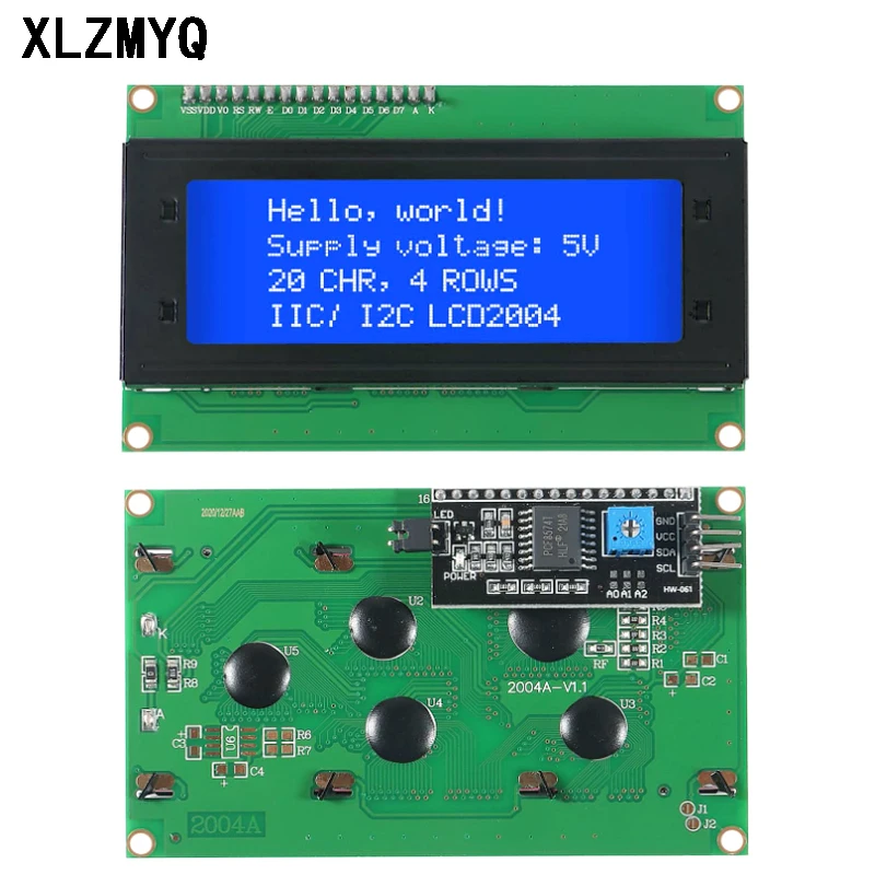 5 قطعة LCD2004 + I2C شاشة الكريستال السائل 2004 20x4 2004A شاشة زرقاء HD44780 LCD مع IIC/I2C وحدة مهايئ الواجهة التسلسلية لاردوينو #2