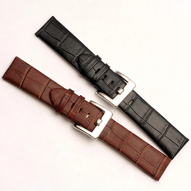 Pulseira de Couro para Relógio Montblanc, Pulseiras Vintage para Homens, Preto e Marrom, Modelo Star 9670/U0107073, 20mm 22mm