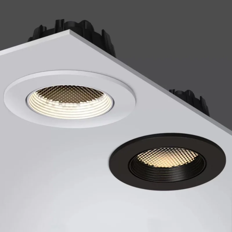 Double-layer anti-glare cellular anti-glare net indoor spot light soft sky downlight AC85-265V