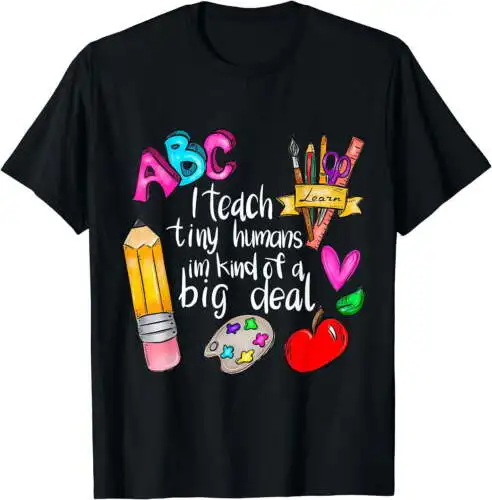 

I Teach Tiny Humans Teacher Appreciation Back To School T-Shirt Black 3X-Large