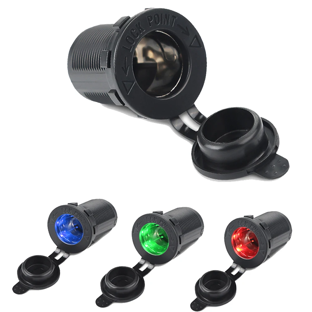 10pcs Car Cigarette lighter Socket Automobile 12V-24V Waterproof Adapte lighter Plug For Marine Boat Motorcycle Truck RV Tractor