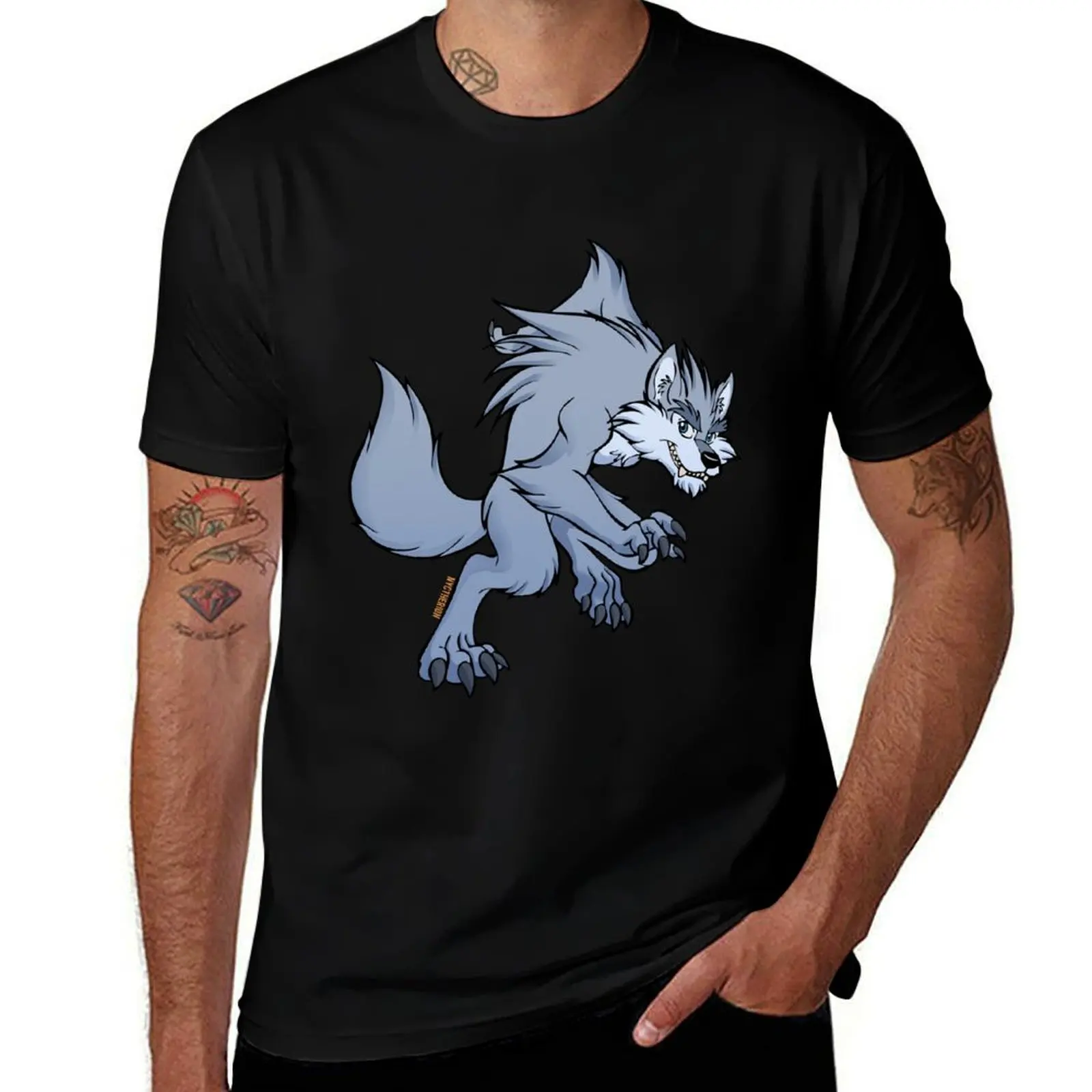 

Cute werewolf T-Shirt funny t shirts cotton funny t shirts dark humor T-Shirt