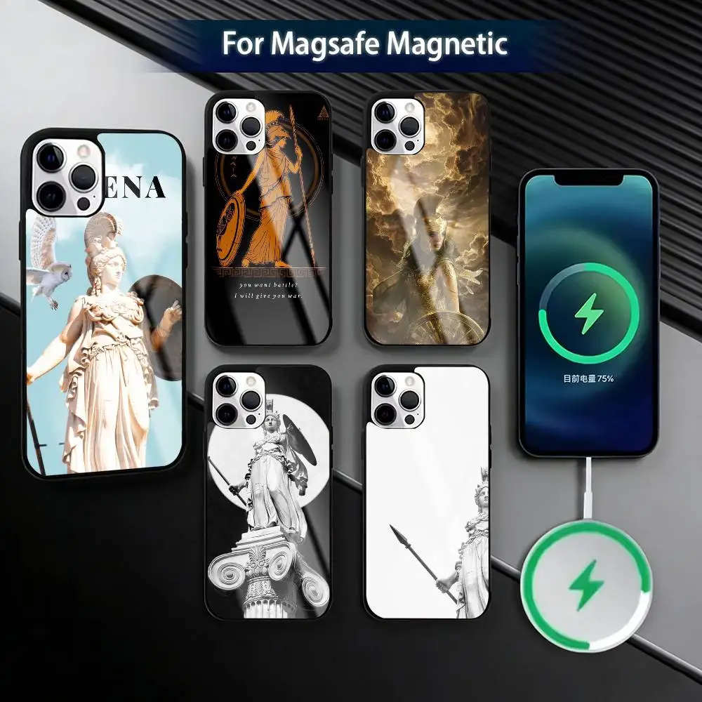 

Abstract Greek Mythology Athena Phone Case For iPhone17,16,15,14,13,12,11 Plus,Pro Magnetic For Magsafe Wireless Charging