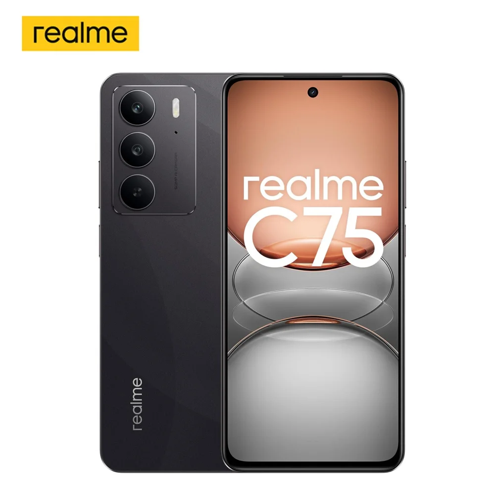 النسخة العالمية realme C75 6.72 ''90 هرتز FHD عرض 50MP AI كاميرا 5828mAh بطارية 45 واط شحن IP69 100% هاتف محمول أصلي NFC