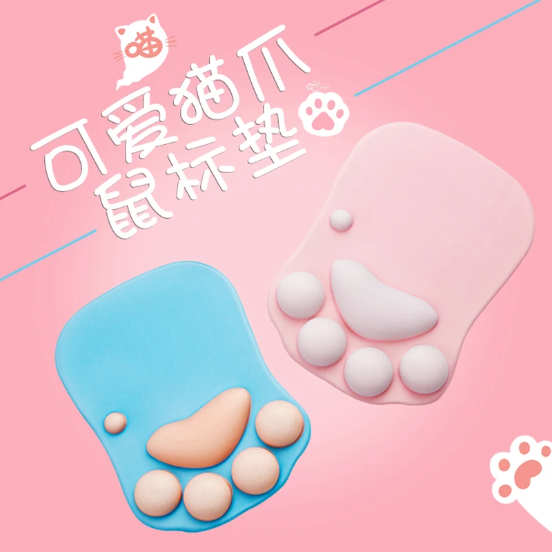 

1Pc Silicone Cute 3D Cat Paw Mouse Pad Soft Nonslip Mouse Mat For Office Home Computer Laptop Gaming Desk Decor Mousepad