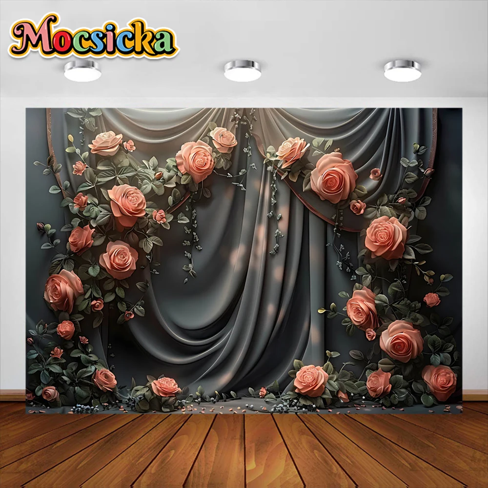 Abstrakte Retro-Fotografie Hintergrund Blumen Garten zimmer Party Dekoration liefert Familie Baby Porträt Hintergrund Studio Requisiten