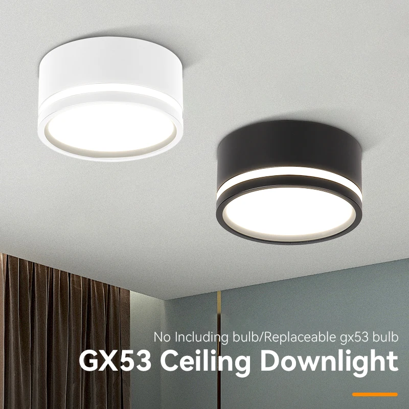 

Downlights GX53 Spot Led Interior Decor Lamp Replaceable Bulbs Surfaced Ceiling Lights Fixture for Living Room Corridor Bedroom