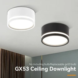 Downlights GX53 Spot Led Interior Decor Lamp Replaceable Bulbs Surfaced Ceiling Lights Fixture for Living Room Corridor Bedroom