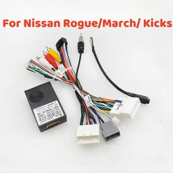 For Nissan Qashqai j10 2013/ X-Trail 2015/Navara 2018/Kicks 2018 /Pulsar c13 2017/March 2018 Radio Canbus Box16 Pin Power Cable
