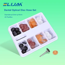 40Pcs/Box Dental Polishing Discs Kit Denspay Teeth Whitening Reduction Contouring Mandrel Stripes Set Dental Polishing Materials